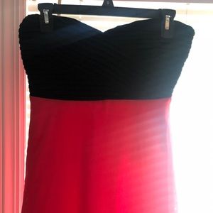 YA Los Angeles strapless dress medium black salmon